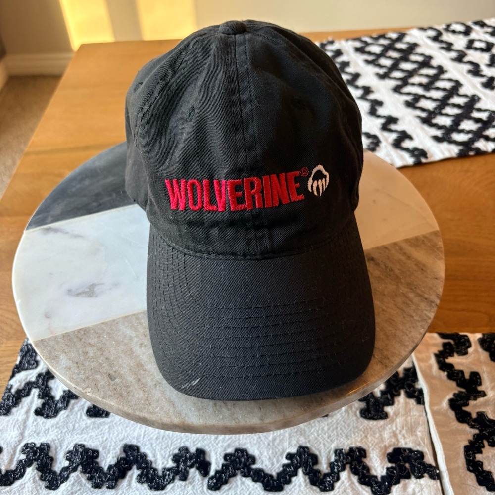 Wolverine Black Adjustable baseball Cap dad hat